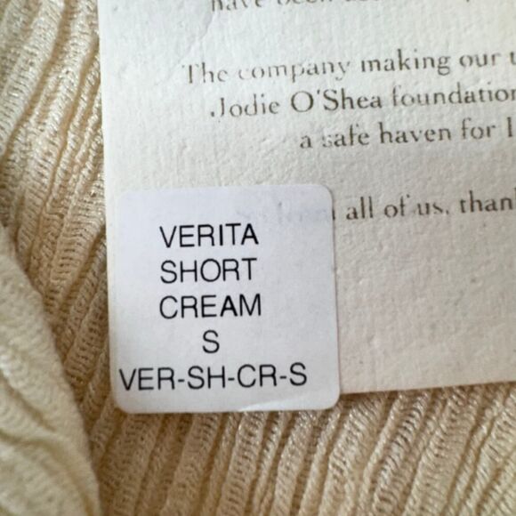 Savannah Morrow The Label Verita Short in Cream Raw Silk New FLAWS S - Picture 5 of 12